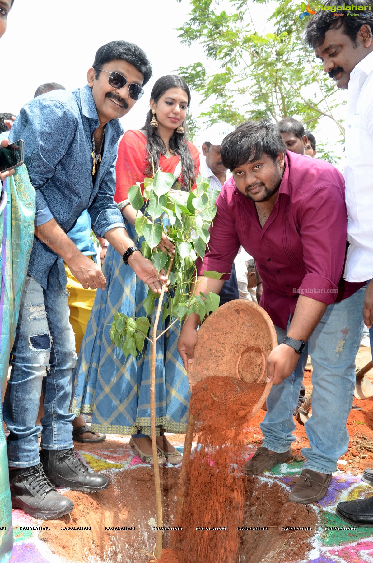 Rajasekhar Family participates in Haritha Haram at Medchal, Hyderabad