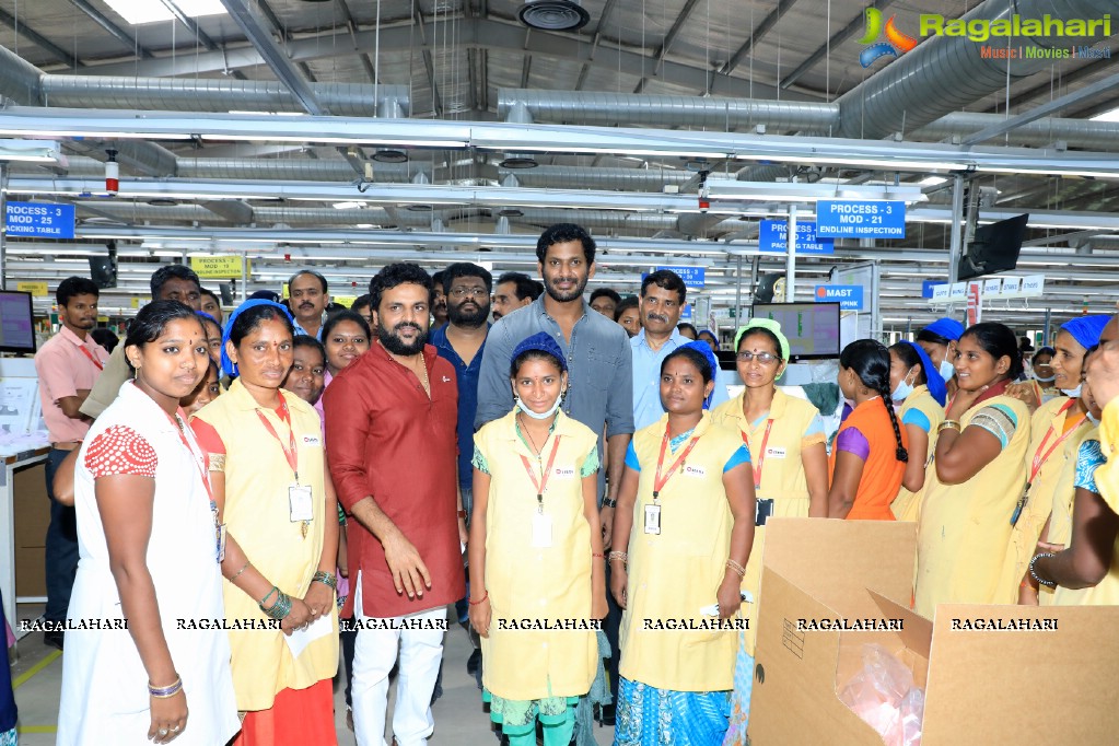 Vishal visits Brandix, Vizag