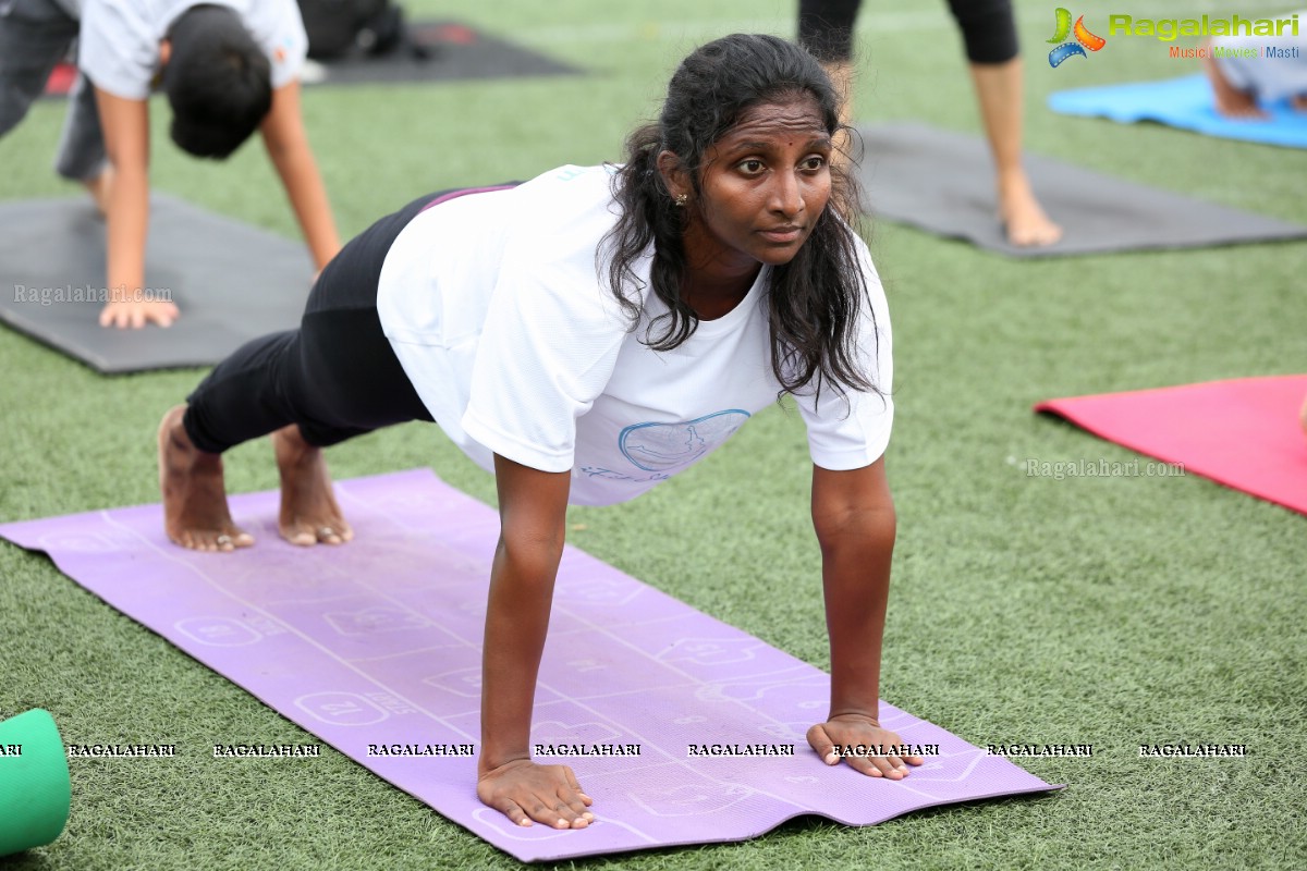 Pre-Celebrations of International Yoga Day at Hotfut, Begumpet