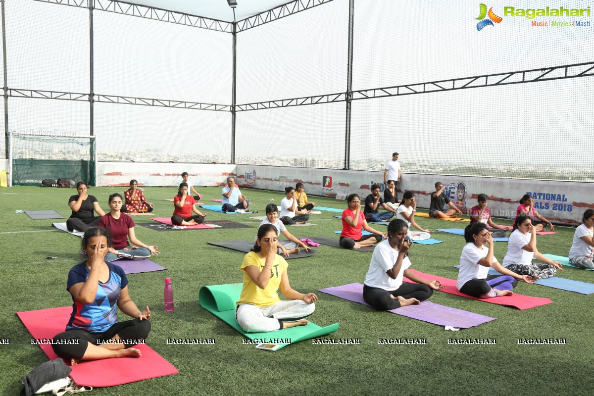 Pre-Celebrations of International Yoga Day at Hotfut, Begumpet