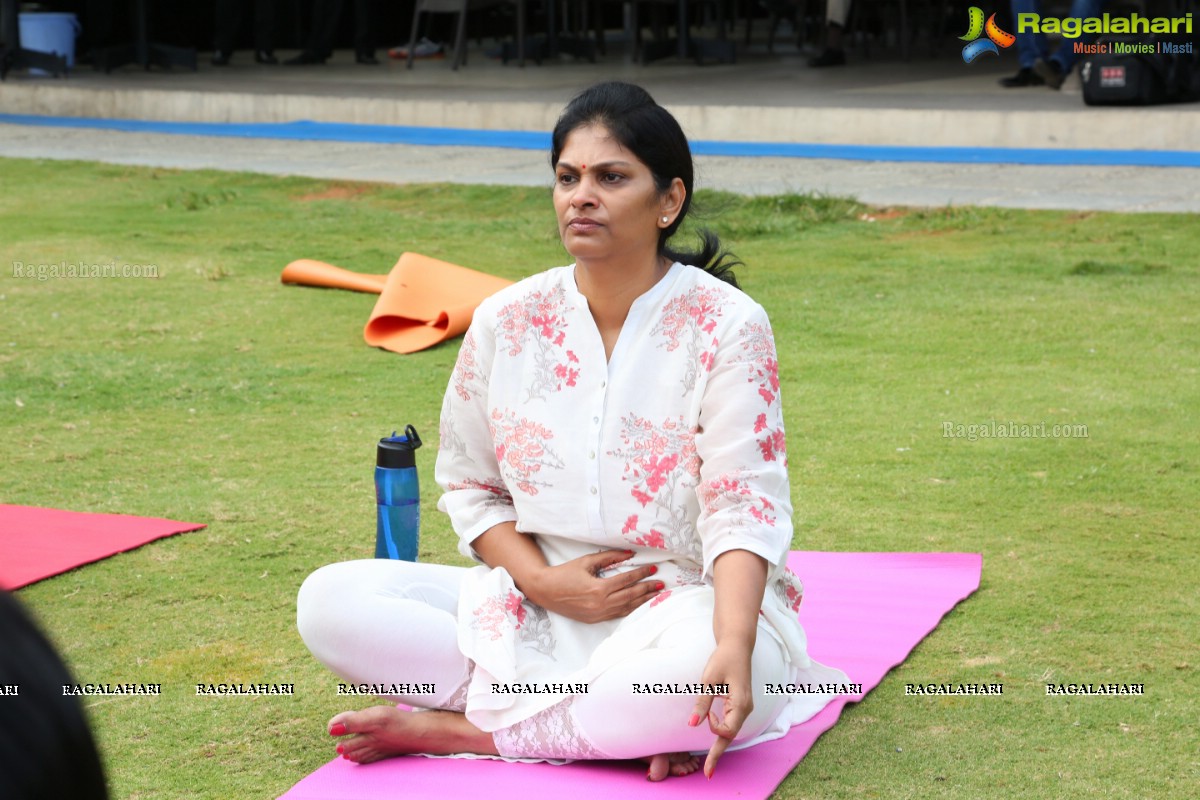 4th International Yoga Day Celebrations at Filmnagar Cultural Center