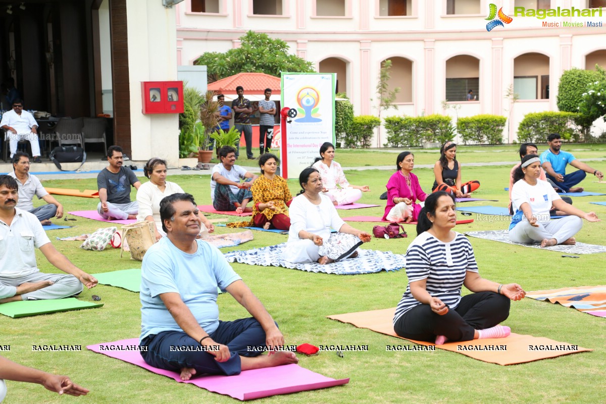 4th International Yoga Day Celebrations at Filmnagar Cultural Center