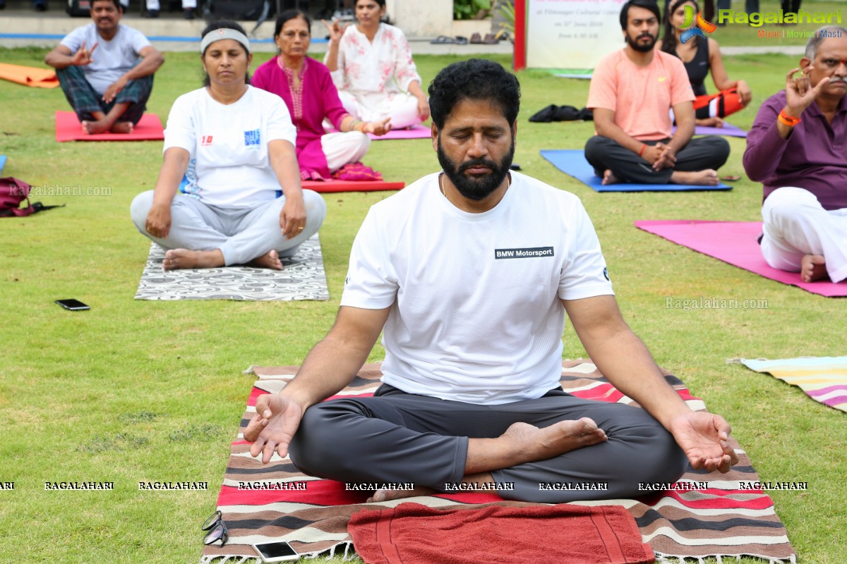 4th International Yoga Day Celebrations at Filmnagar Cultural Center