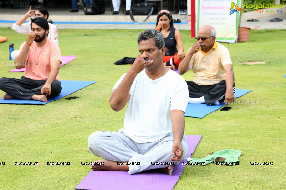 4th International Yoga Day Celebrations at Filmnagar Cultural Center