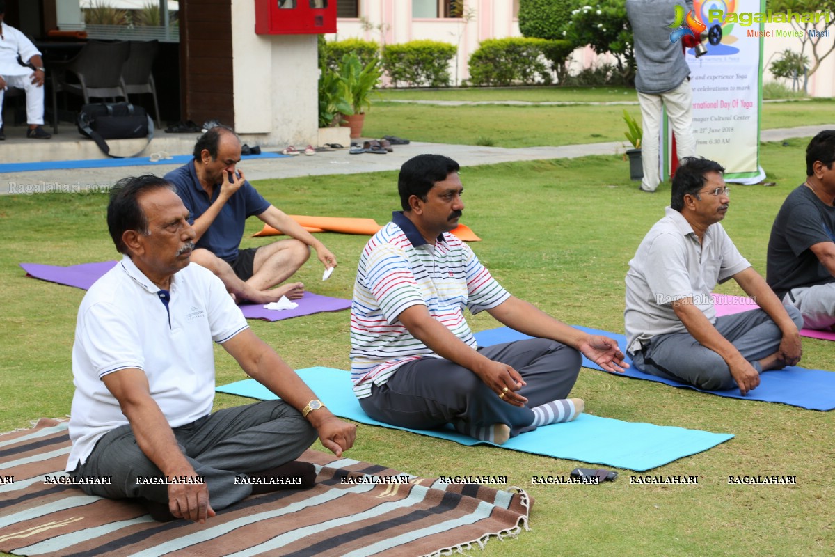 4th International Yoga Day Celebrations at Filmnagar Cultural Center