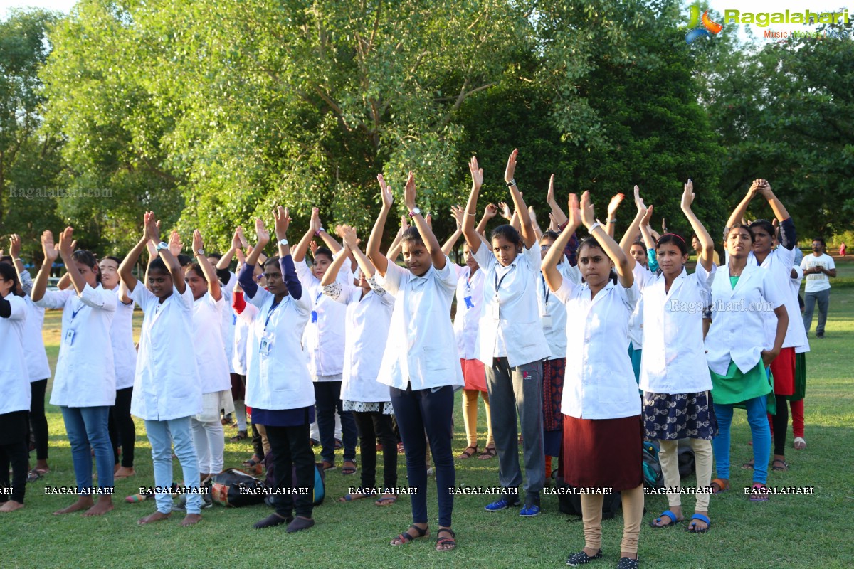 International Yoga Day Celebrations at Sanjeevaiah Park, Hyderabad