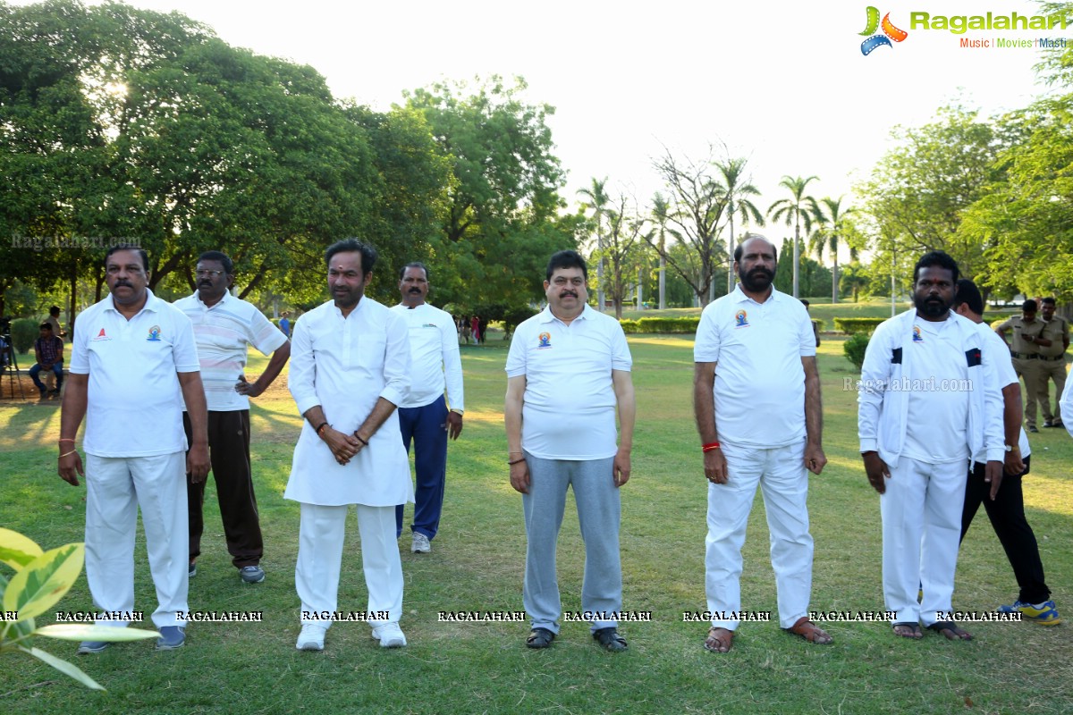 International Yoga Day Celebrations at Sanjeevaiah Park, Hyderabad