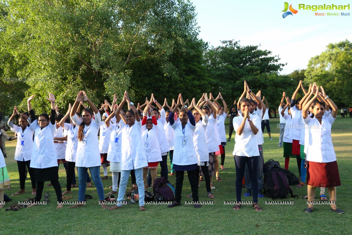 International Yoga Day Celebrations at Sanjeevaiah Park, Hyderabad