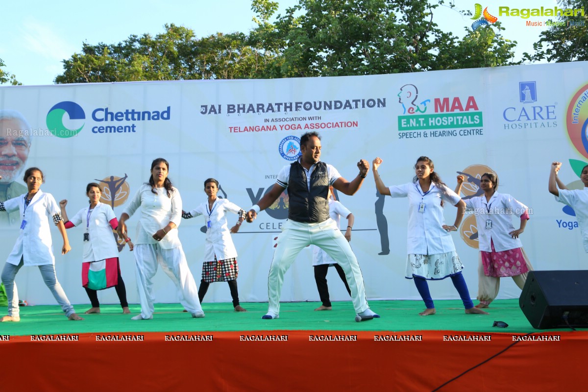 International Yoga Day Celebrations at Sanjeevaiah Park, Hyderabad