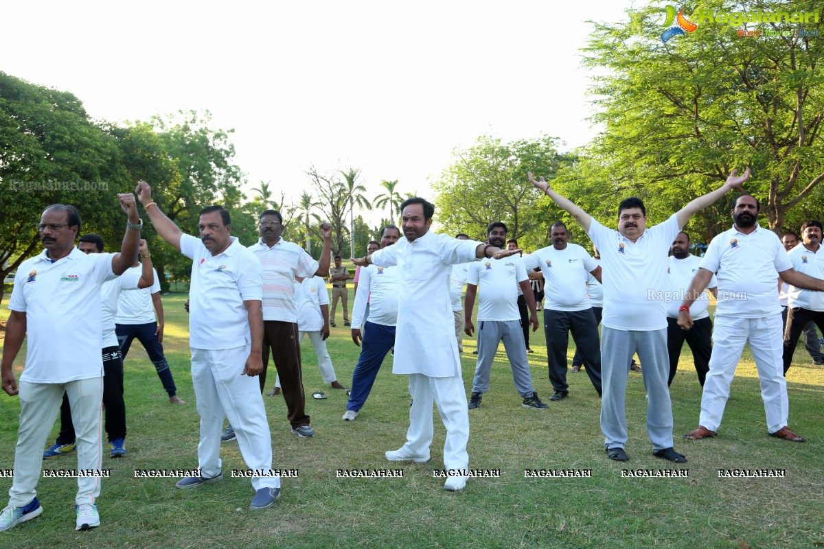 International Yoga Day Celebrations at Sanjeevaiah Park, Hyderabad