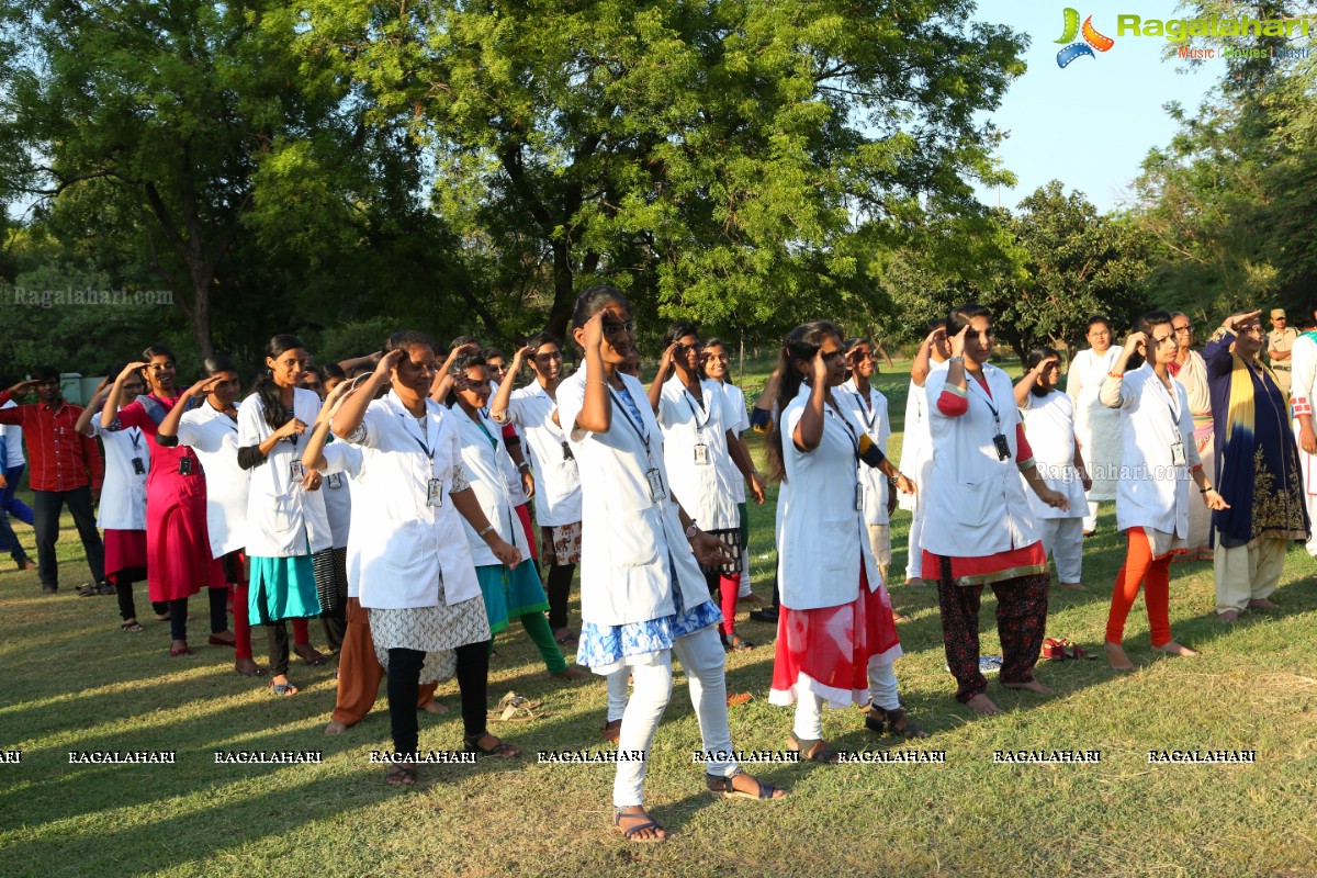 International Yoga Day Celebrations at Sanjeevaiah Park, Hyderabad