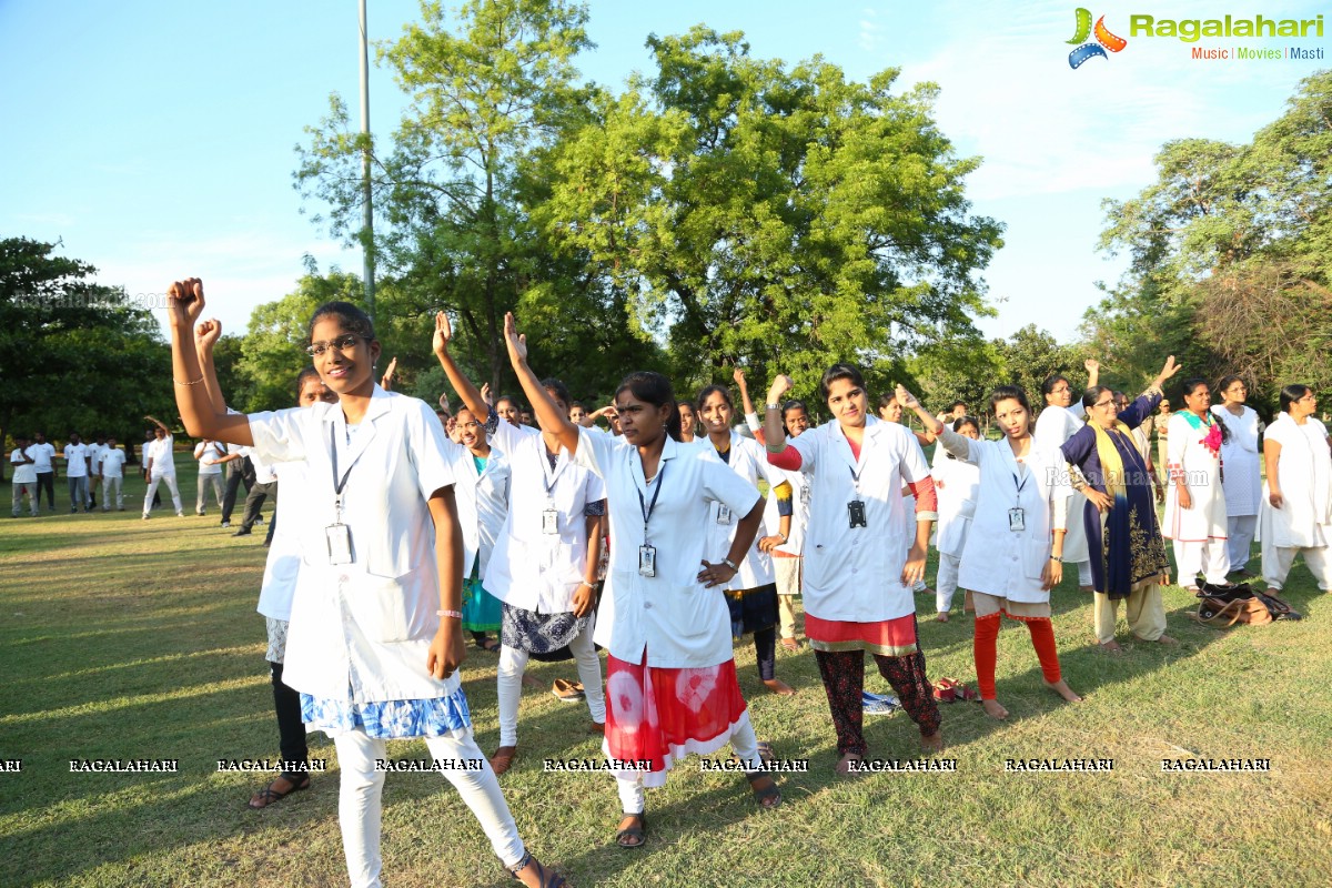 International Yoga Day Celebrations at Sanjeevaiah Park, Hyderabad