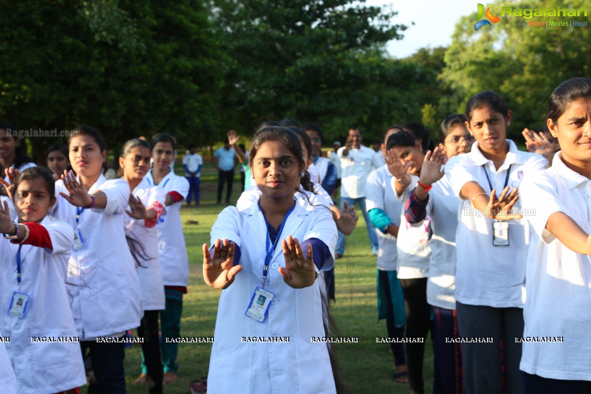 International Yoga Day Celebrations at Sanjeevaiah Park, Hyderabad