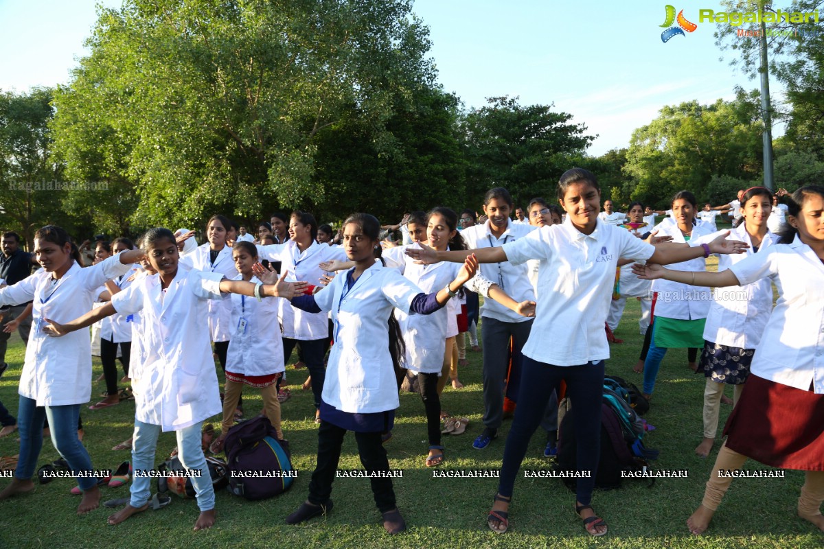 International Yoga Day Celebrations at Sanjeevaiah Park, Hyderabad