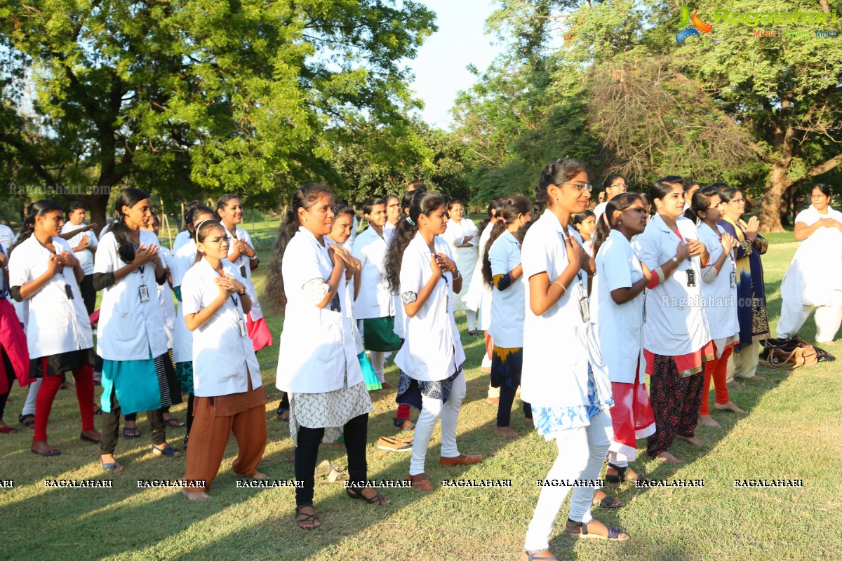 International Yoga Day Celebrations at Sanjeevaiah Park, Hyderabad