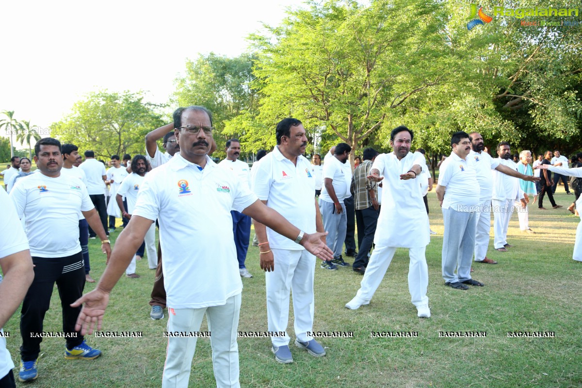 International Yoga Day Celebrations at Sanjeevaiah Park, Hyderabad