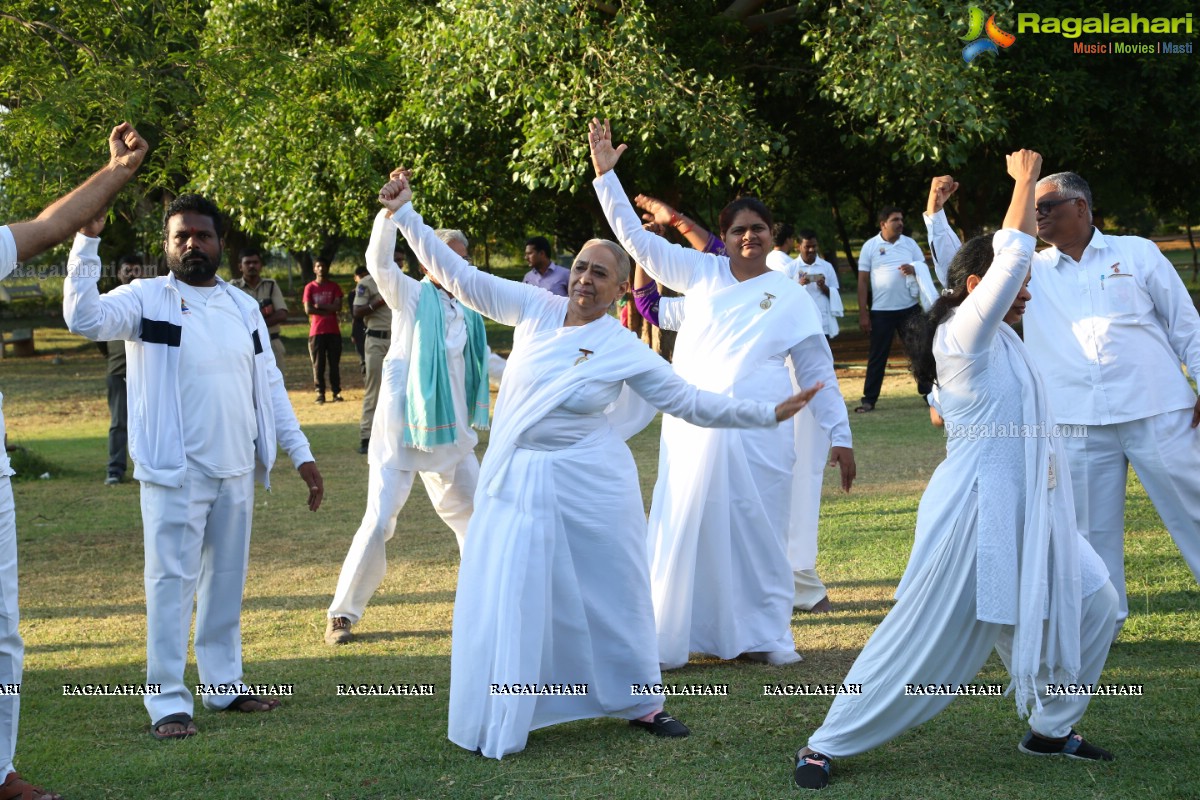 International Yoga Day Celebrations at Sanjeevaiah Park, Hyderabad