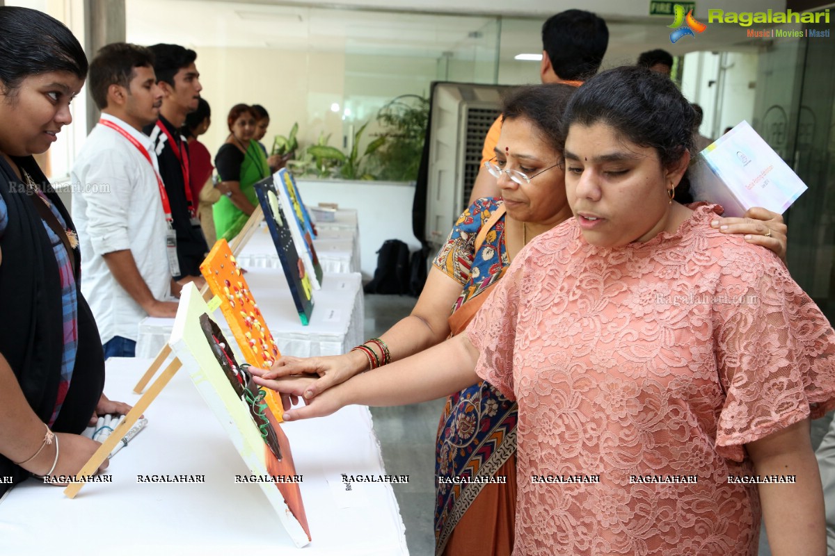 LVPEI Organizes Exhibition of Tactile Paintings by Artists with Vision Loss