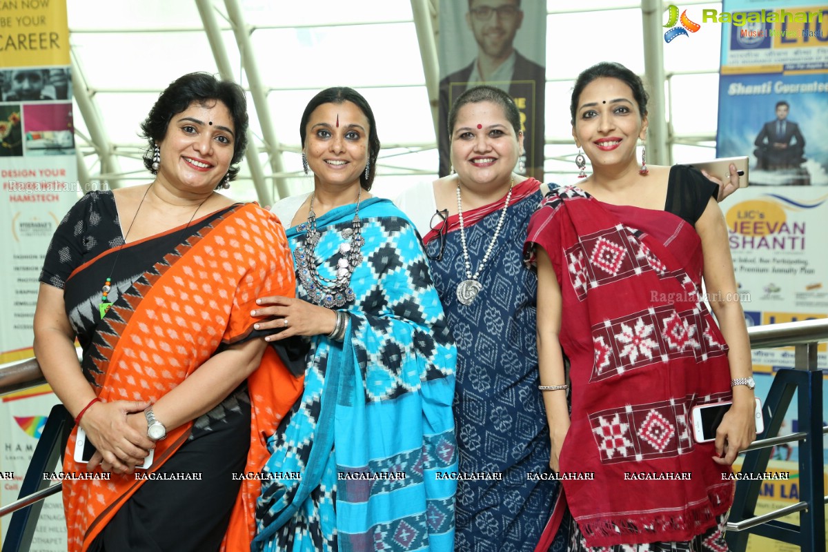 The Global 100 Sarees Pact group Handloom Showcase supporting Mallesham Movie