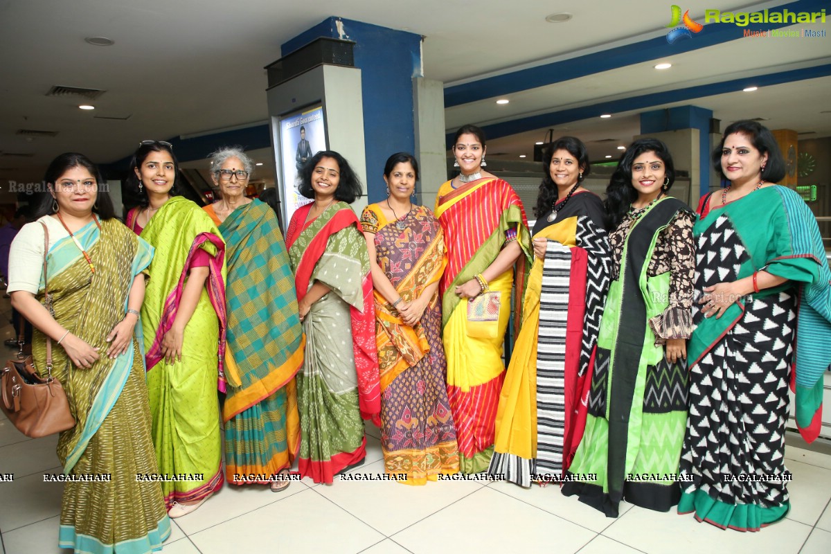 The Global 100 Sarees Pact group Handloom Showcase supporting Mallesham Movie