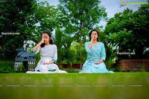 Pop Singer Smita And Daughter Shivi Yoga Session