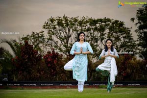 Pop Singer Smita And Daughter Shivi Yoga Session
