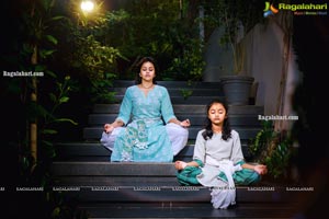 Pop Singer Smita And Daughter Shivi Yoga Session