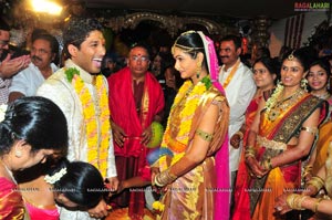 Allu Arjun Sneha Reddy Grand Wedding Photos