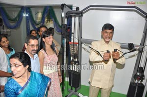 Chandrababu Naidu Launches Dinaz's Fitness Studio at Somajiguda