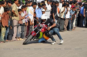 TVS Apache Pro Performance at Necklace Road, Hyderabad