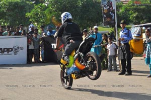 TVS Apache Pro Performance at Necklace Road, Hyderabad