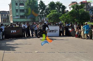 TVS Apache Pro Performance at Necklace Road, Hyderabad