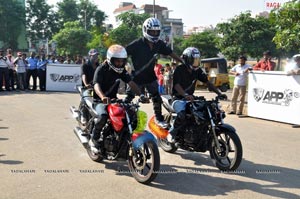 TVS Apache Pro Performance at Necklace Road, Hyderabad