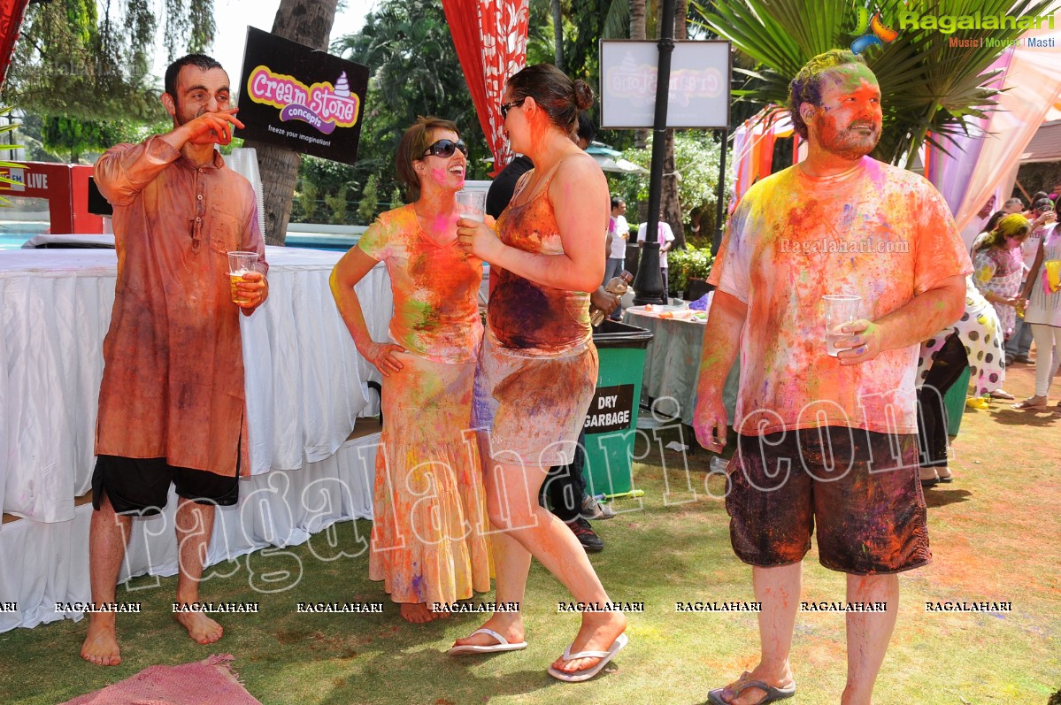 Big Fat Holi Bash 2012 at Taj Banjara