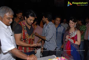 Ram Charan Birthday Celebrations on Racha Sets