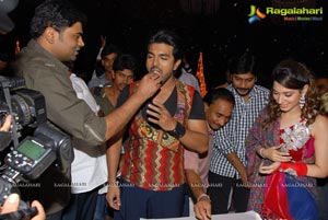 Ram Charan Birthday Celebrations on Racha Sets