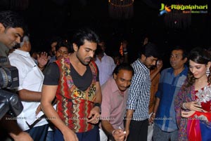 Ram Charan Birthday Celebrations on Racha Sets