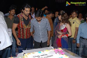 Ram Charan Birthday Celebrations on Racha Sets