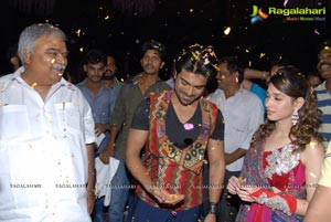 Ram Charan Birthday Celebrations on Racha Sets