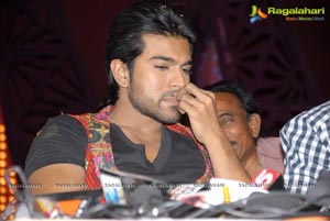 Ram Charan Birthday Celebrations on Racha Sets