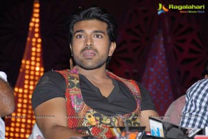 Ram Charan Birthday Celebrations on Racha Sets