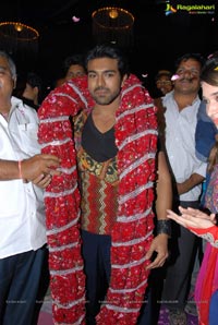 Ram Charan Birthday Celebrations on Racha Sets