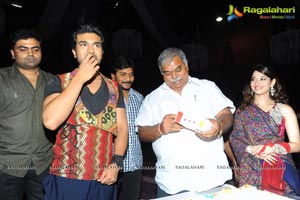 Ram Charan Birthday Celebrations on Racha Sets