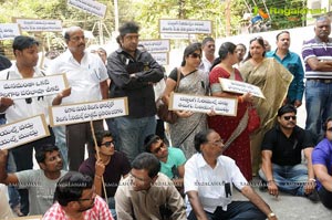 Telugu TV Actors Protest