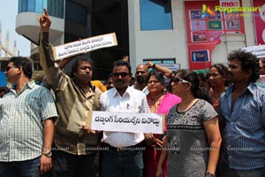 Telugu TV Artists Protest at Maa TV