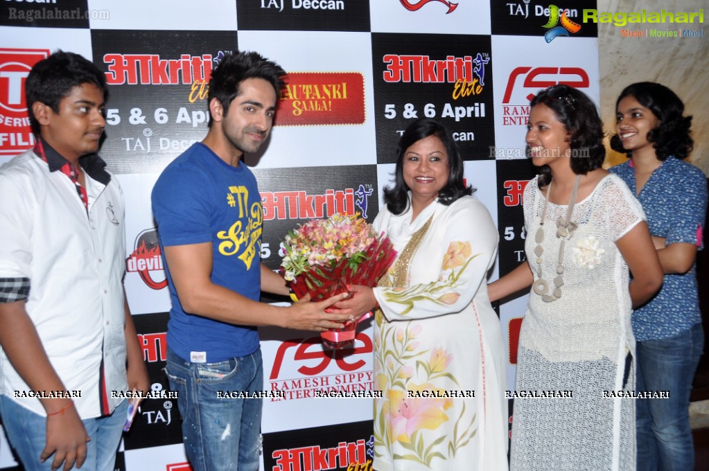 Ayushmann Khurrana launches Akritti Brochure at Taj Deccan, Hyderabad