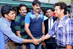 CCL 3 Telugu Warriors Team with Sachin Tendulkar