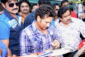 CCL 3 Telugu Warriors Team with Sachin Tendulkar