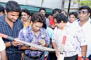 CCL 3 Telugu Warriors Team with Sachin Tendulkar