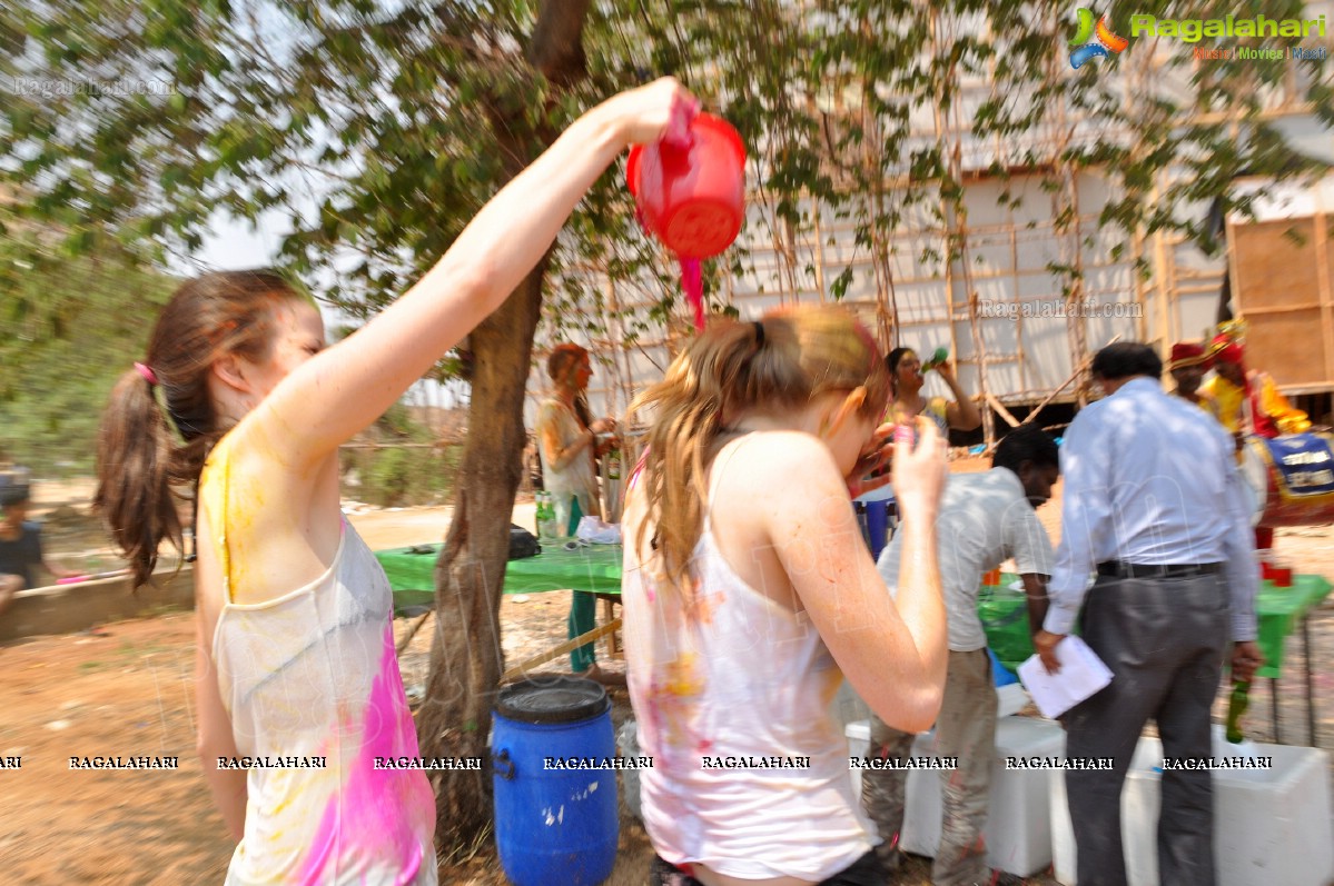 2013 Holi Celebrations at Booth Bungalow, Hyderabad